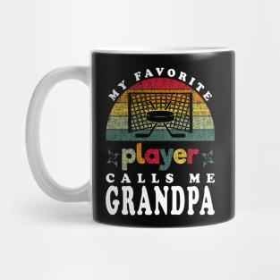 Favorite Hockey Player Calls Me Grandpa Vintage Mug